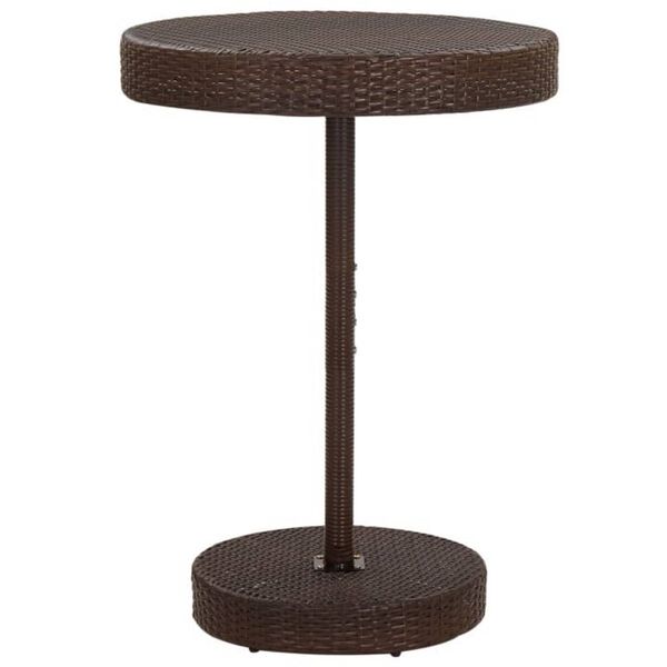 vidaXL 5 Piece Garden Bar Set with Cushions Poly Rattan Brown