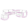 vidaXL 3 Piece Sofa Set Black Faux Leather