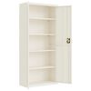vidaXL File Cabinet White 90x40x200 cm Steel