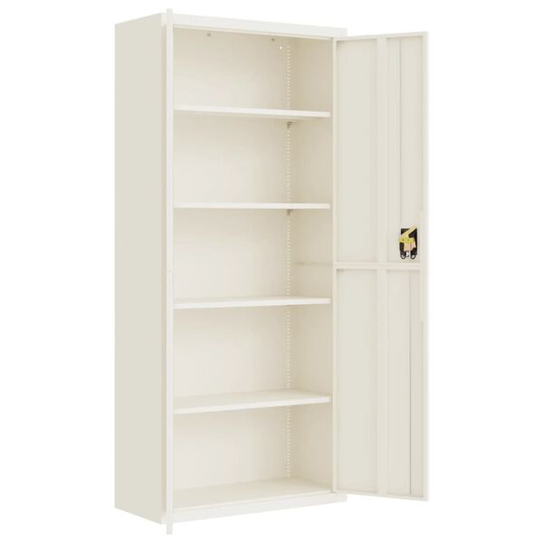 vidaXL File Cabinet White 90x40x200 cm Steel