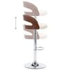 vidaXL Bar Stools 2 pcs Cream Faux Leather and Bentwood