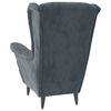 vidaXL Armchair Dark Grey Velvet