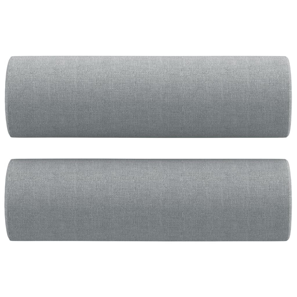 vidaXL 2-Seater Sofa with Throw Pillows Dark Grey 120 cm Fabric