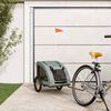 vidaXL Pet Bike Trailer Grey Oxford Fabric and Iron