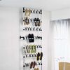 vidaXL Telescopic Shoe Rack with Rods Aluminium