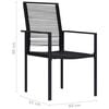 vidaXL Garden Chairs 2 pcs PVC Rattan Black