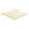 vidaXL Garden Chairs 2 pcs with Cream Cushions Solid Teak Wood