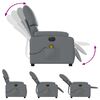 vidaXL Electric Massage Recliner Chair Grey Faux Leather