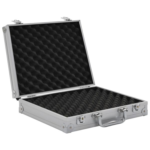 vidaXL Gun Case Aluminium ABS Silver