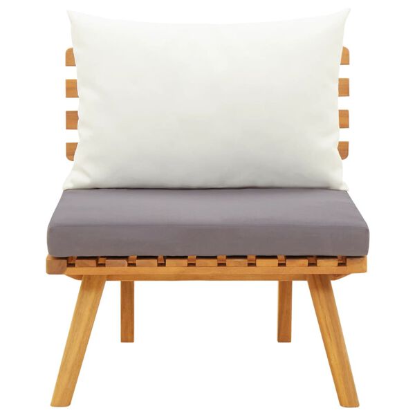 vidaXL Garden Chair with Cushions Solid Acacia Wood