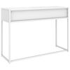 vidaXL Console Table White 106x35x75 cm Steel