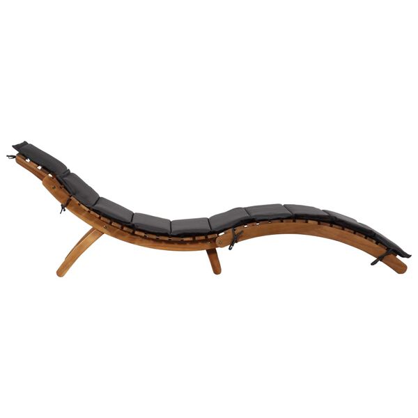 vidaXL Sun Loungers with Cushions 2 pcs Dark Grey Solid Wood Acacia