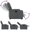 vidaXL Stand up Recliner Chair Grey Faux Leather