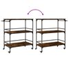 vidaXL Kitchen Trolley Smoked Oak 100.5x50x105 cm Engineered Wood