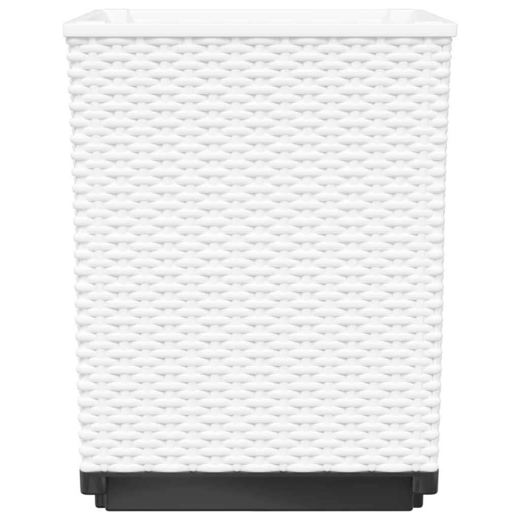 vidaXL Planters 2 pcs White 30x30x37 cm Polypropylene