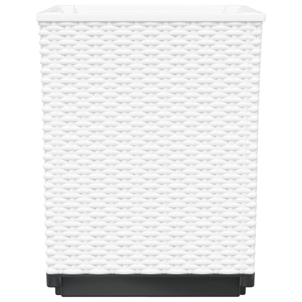 vidaXL Planters 2 pcs White 30x30x37 cm Polypropylene