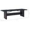 vidaXL Outdoor Dining Set with Cushion 11 pcs Black Poly rattan