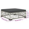 vidaXL 6 Piece Garden Lounge Set with Cushions Poly Rattan grey
