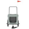vidaXL Pet Bike Trailer Grey and Black Oxford Fabric and Iron