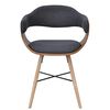 vidaXL Dining Chairs 4 pcs Dark Grey Bent Wood and Fabric