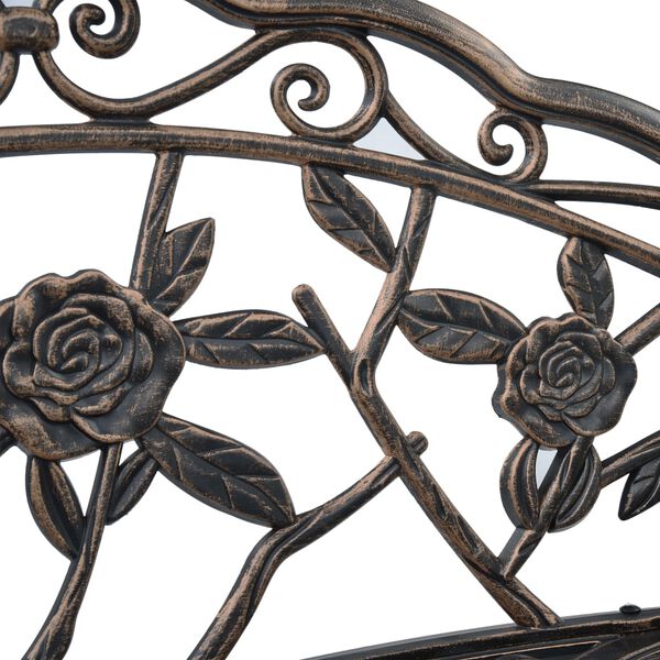 vidaXL Bistro Bench 100cm Bronze Cast Aluminium