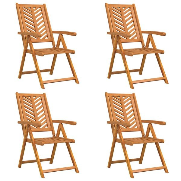vidaXL Reclining Garden Chairs 4 pcs Solid Wood Acacia