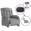 vidaXL Electric Massage Recliner Chair Light Grey Fabric