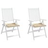 vidaXL Garden Chair Cushions 2 pcs Beige 50x50x4 cm Oxford Fabric