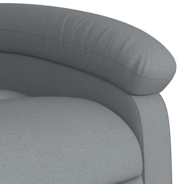 vidaXL Electric Massage Recliner Chair Light Grey Fabric