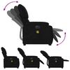 vidaXL Electric Stand up Massage Recliner Chair Black Fabric