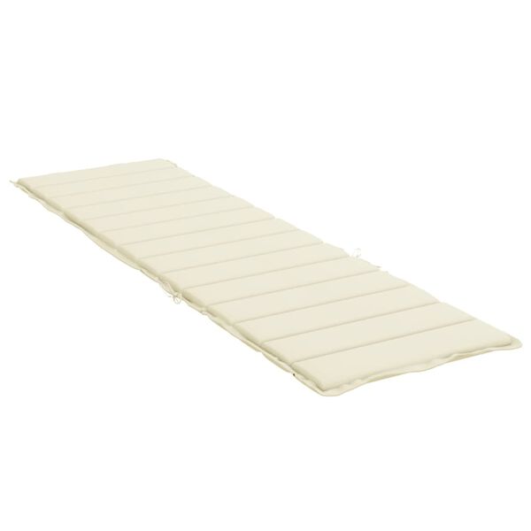 vidaXL Sun Lounger Cushion Cream 200x70x3cm Oxford Fabric