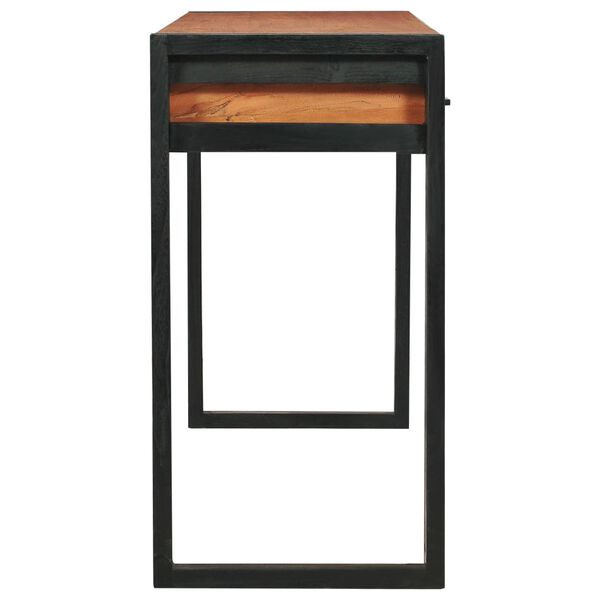 vidaXL Desk with 2 Drawers 140x40x75 cm Teak Wood