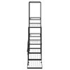 vidaXL Flower Stand 94.5x25x88 cm Black Metal