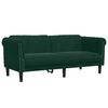 vidaXL 3 Piece Sofa Set Dark Green Velvet