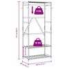 vidaXL Clothes Rack with Shelves 80x40x175 cm Bamboo