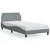 vidaXL Bed Frame "Dover" Light Grey 100x190 cm Fabric