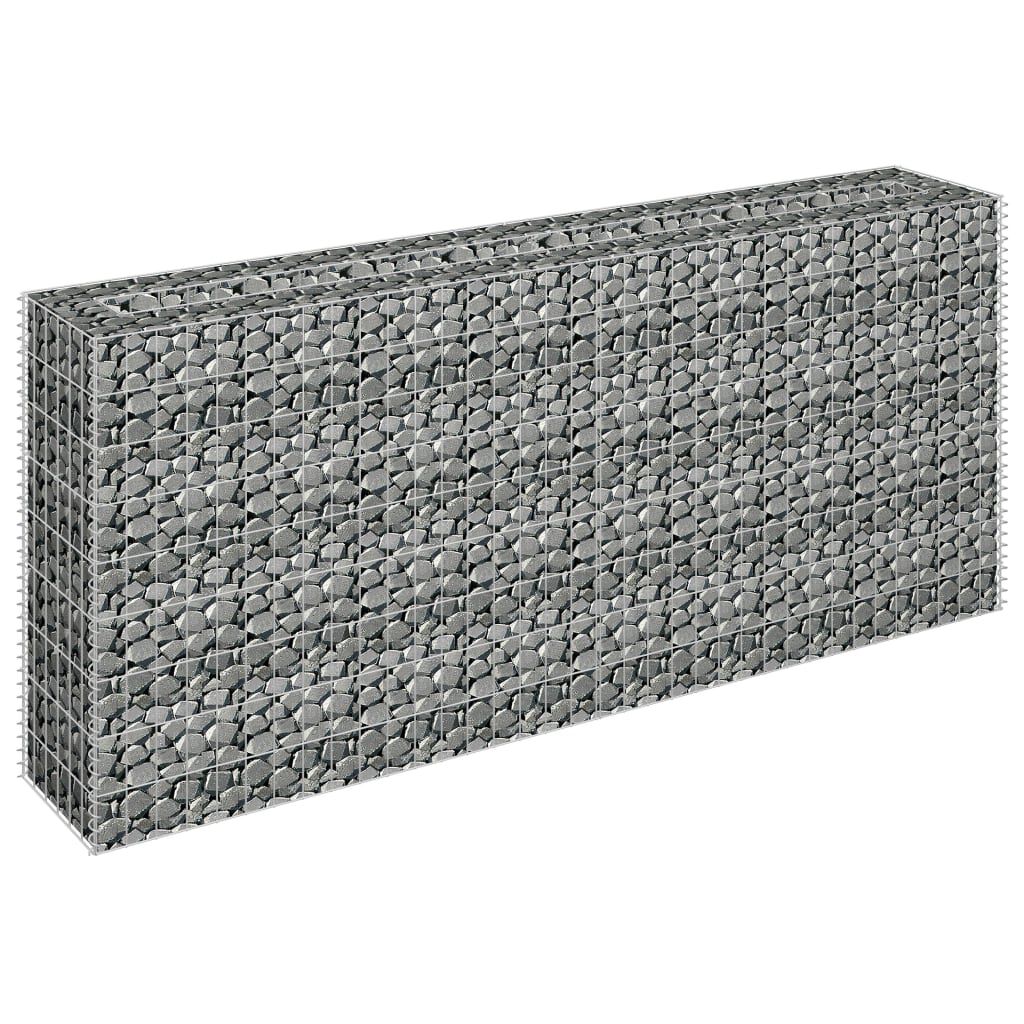 vidaXL Gabion Raised Bed Galvanised Steel 180x30x90 cm