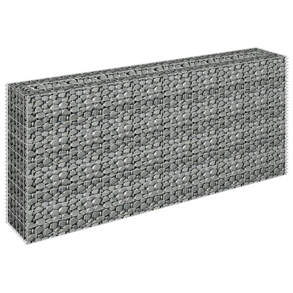 vidaXL Gabion Raised Bed Galvanised Steel 180x30x90 cm