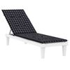 vidaXL Deck Chair Cushion Black Check Pattern Oxford Fabric