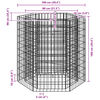 vidaXL Hexagonal Gabion Raised Bed 100x90x100 cm