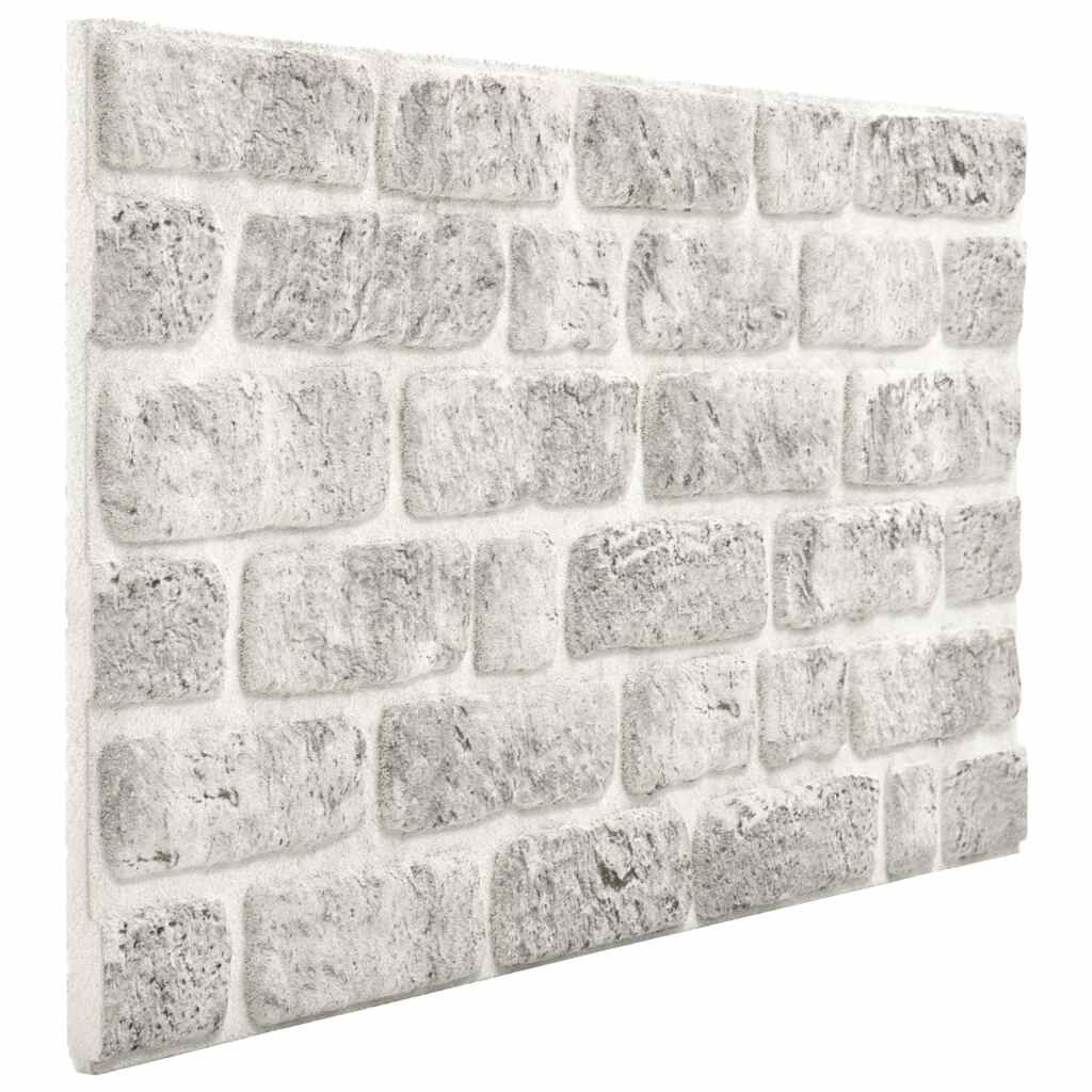 vidaXL 3D Wall Panels with Light Grey Brick Design 10 pcs EPS
