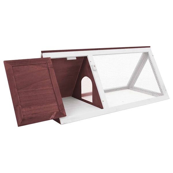 vidaXL Animal Rabbit Cage Brown Wood