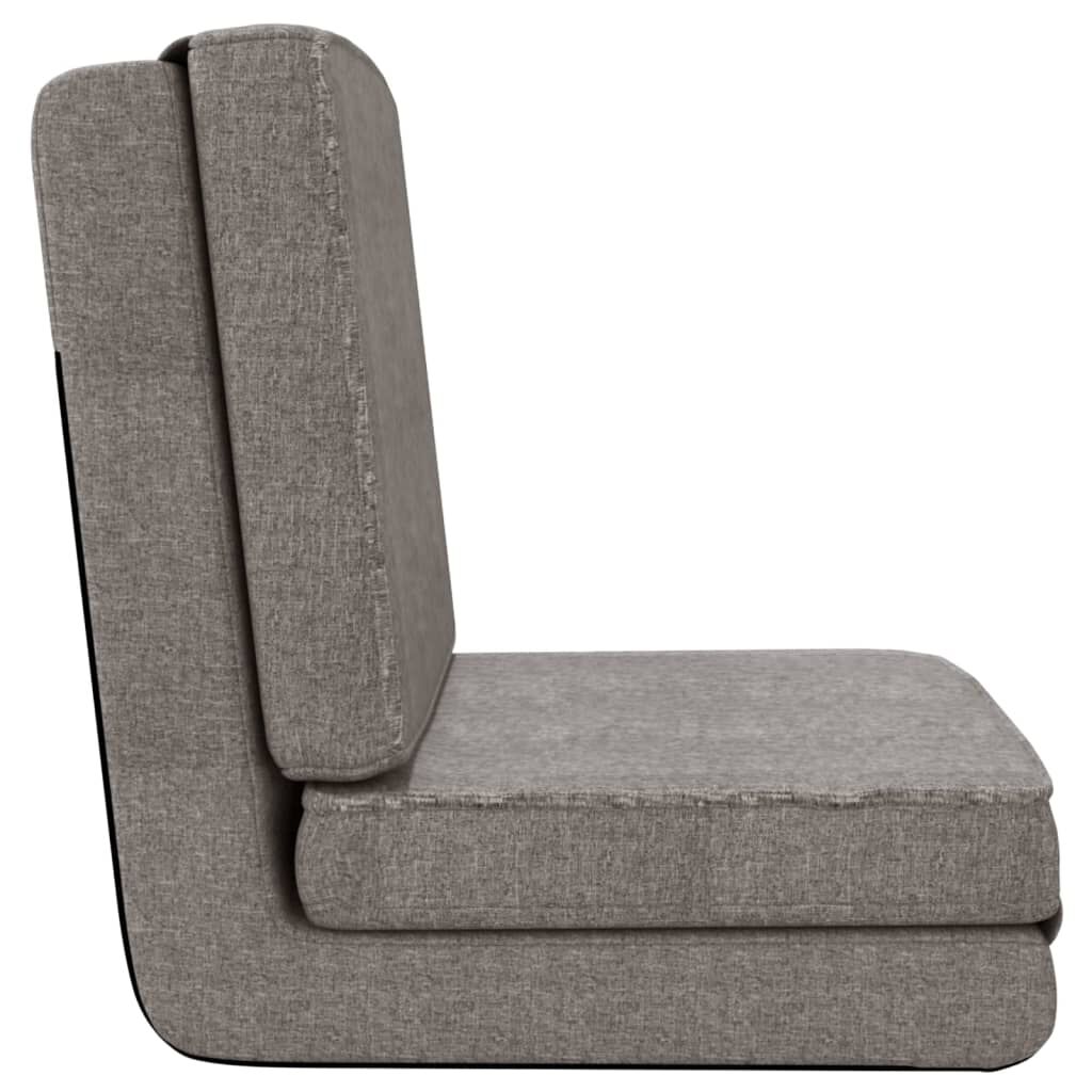 vidaXL Folding Floor Chair Light Grey Fabric