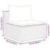 vidaXL 6 Piece Garden Lounge Set with Cushions Black Poly Rattan