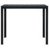 vidaXL Coffee Table Black 78x78x74 cm HDPE Wood Look