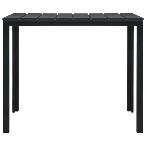 vidaXL Coffee Table Black 78x78x74 cm HDPE Wood Look
