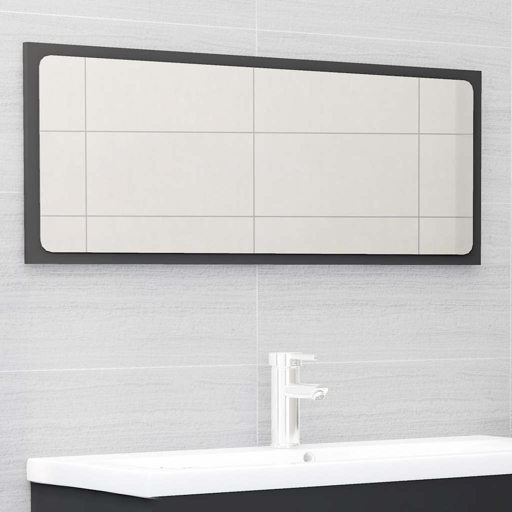 vidaXL 2 Piece Bathroom Furniture Set Grey Engineered Wood