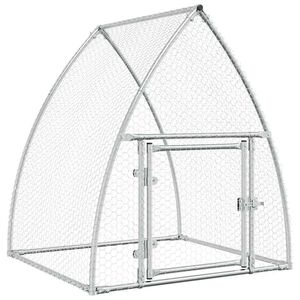 vidaXL Chicken Cage Silver 100x105x120 cm Galvanised Steel