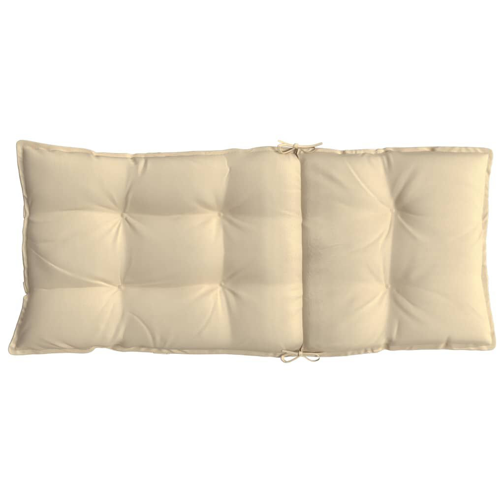 vidaXL Highback Chair Cushions 2 pcs Beige Oxford Fabric