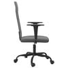 vidaXL Office Chair Height Adjustable Grey Mesh Fabric and Faux Leather